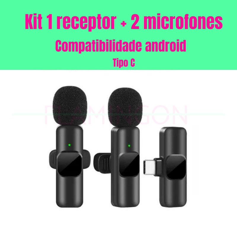 Microfone de lapela Wireless